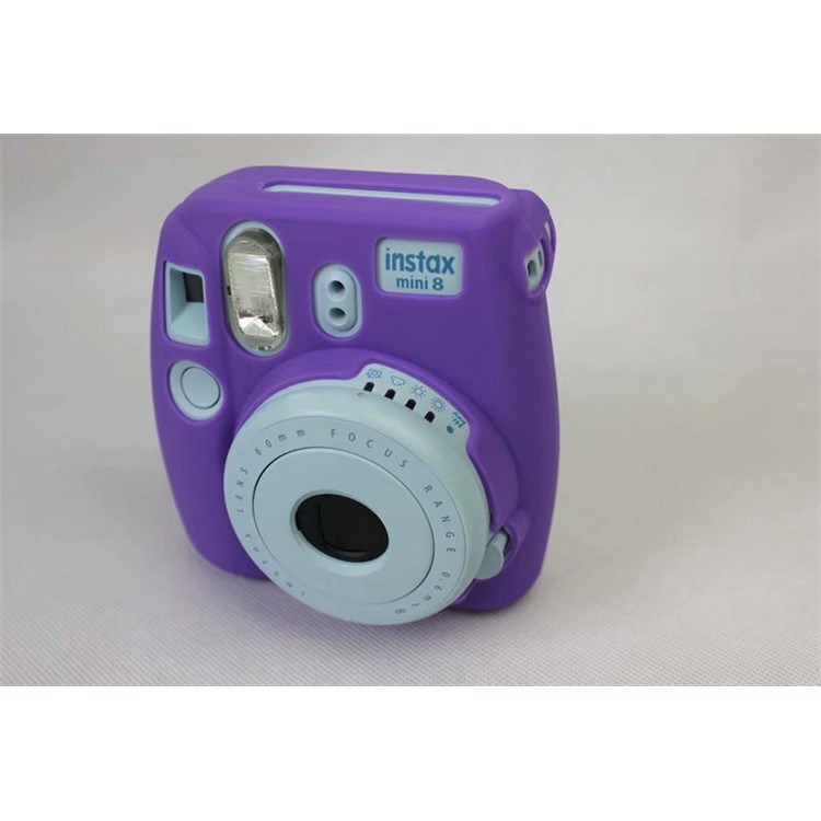 Soft Silicone Protective Case Cover for FUJIFILM Instax Mini 8 - Purple-3