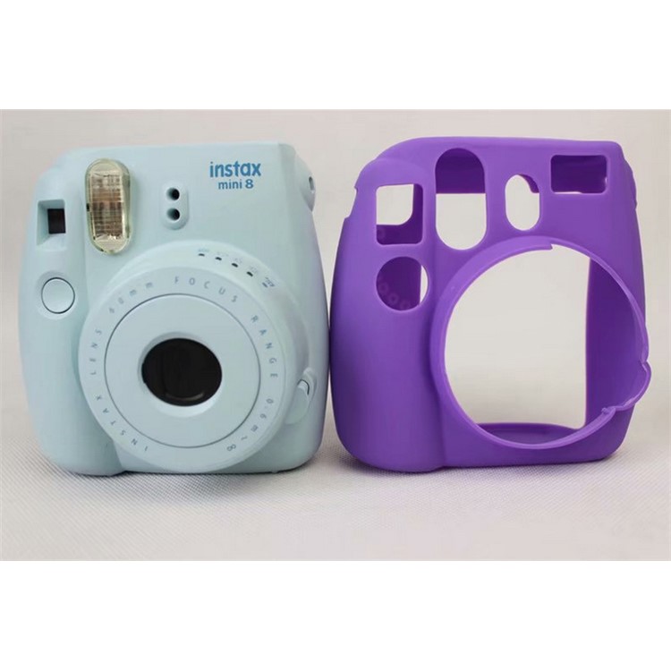 Soft Silicone Protective Case Cover for FUJIFILM Instax Mini 8 - Purple-7
