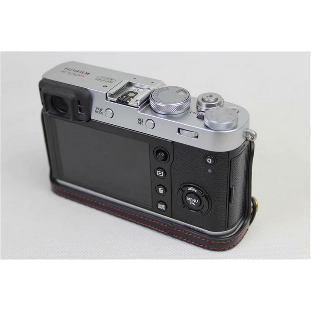 PU Leather Half Camera Case for Fujifilm X100F - Black-6