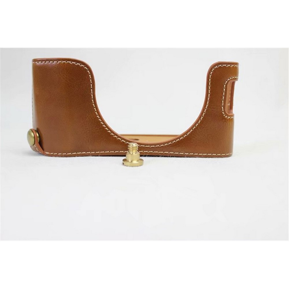 PU Leather Half Camera Protection Cover for Fujifilm X100F - Brown-10