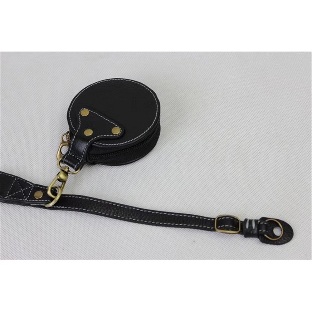 Genuine Leather Camera Protective Case Bag + Strap + Camera Lens Bag for Fujifilm X100F - Black-14