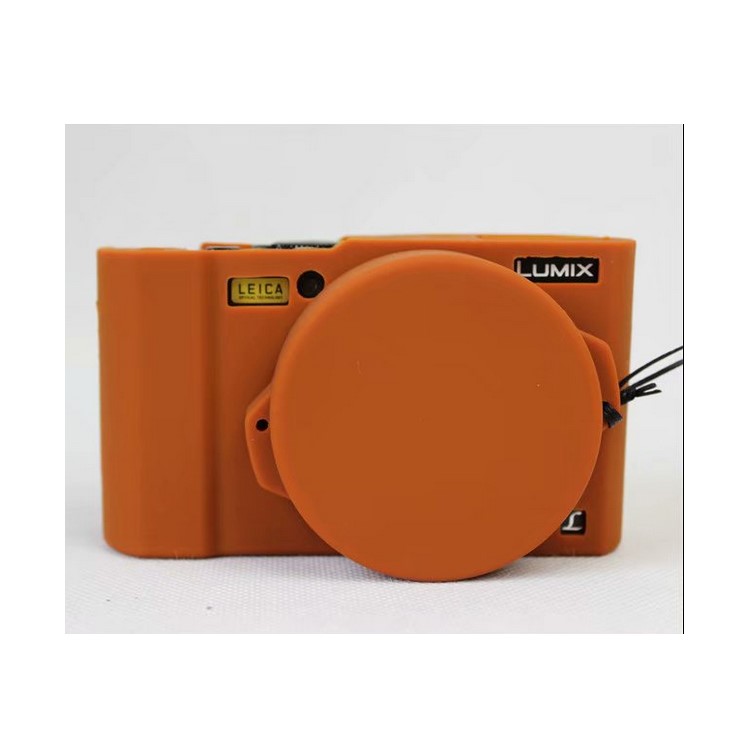 Flexible Silicone Protective Camera Skin Case Cover for Panasonic DMC-LX10 - Brown-1