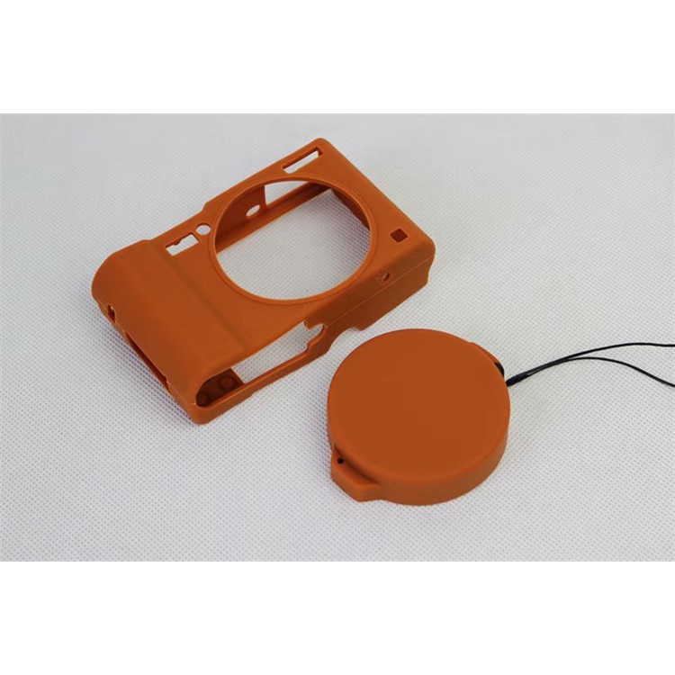 Flexible Silicone Protective Camera Skin Case Cover for Panasonic DMC-LX10 - Brown-13