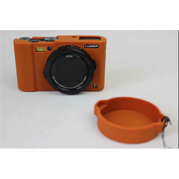 Flexible Silicone Protective Camera Skin Case Cover for Panasonic DMC-LX10 - Brown-3