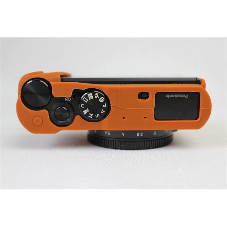Flexible Silicone Protective Camera Skin Case Cover for Panasonic DMC-LX10 - Brown-7