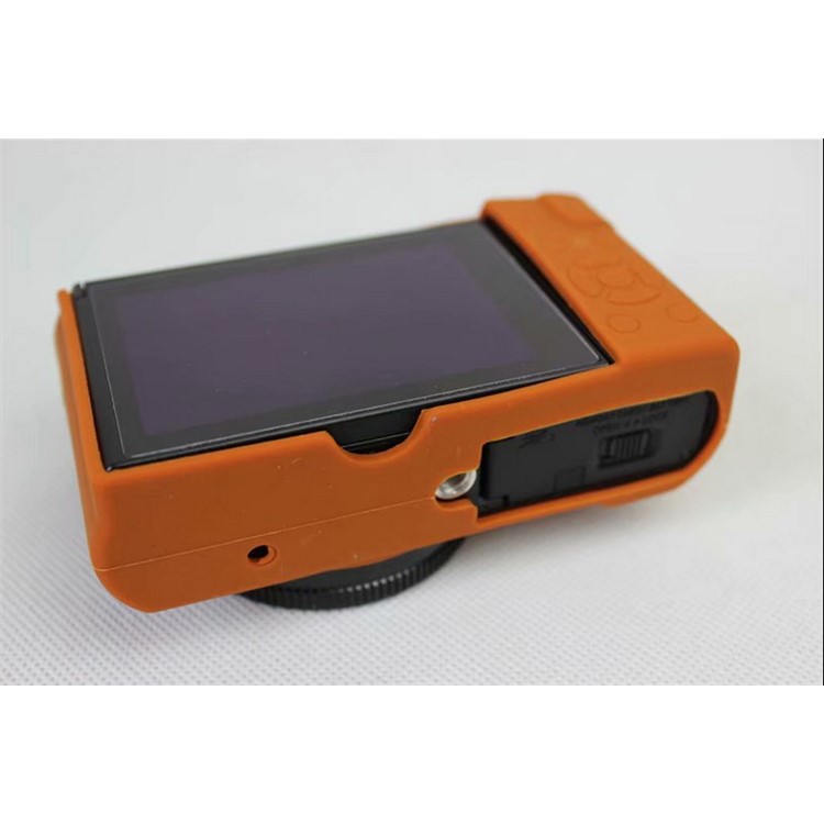 Flexible Silicone Protective Camera Skin Case Cover for Panasonic DMC-LX10 - Brown-9