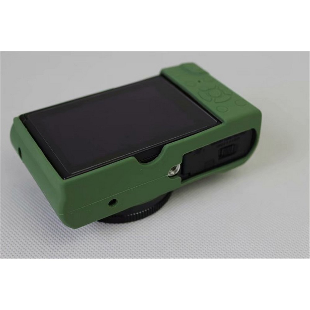 Soft Silicone Camera Protector Shell Case for Panasonic DMC-LX10 - Green-10