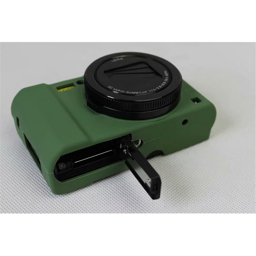 Soft Silicone Camera Protector Shell Case for Panasonic DMC-LX10 - Green-11