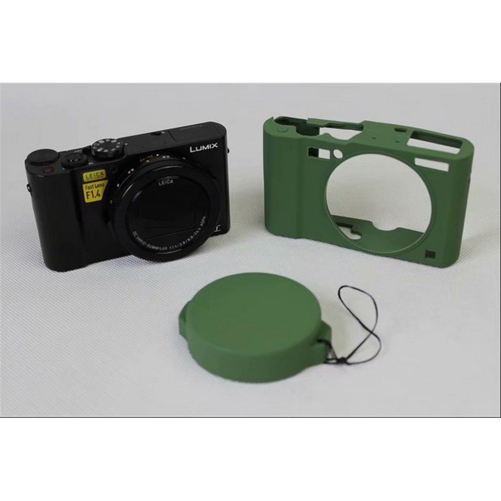 Soft Silicone Camera Protector Shell Case for Panasonic DMC-LX10 - Green-13