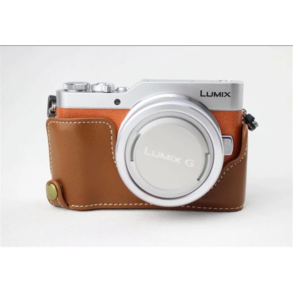 Brown - Genuine Leather Half Camera Protection Case for Panasonic GF7/GF8/GF9/GF10-3