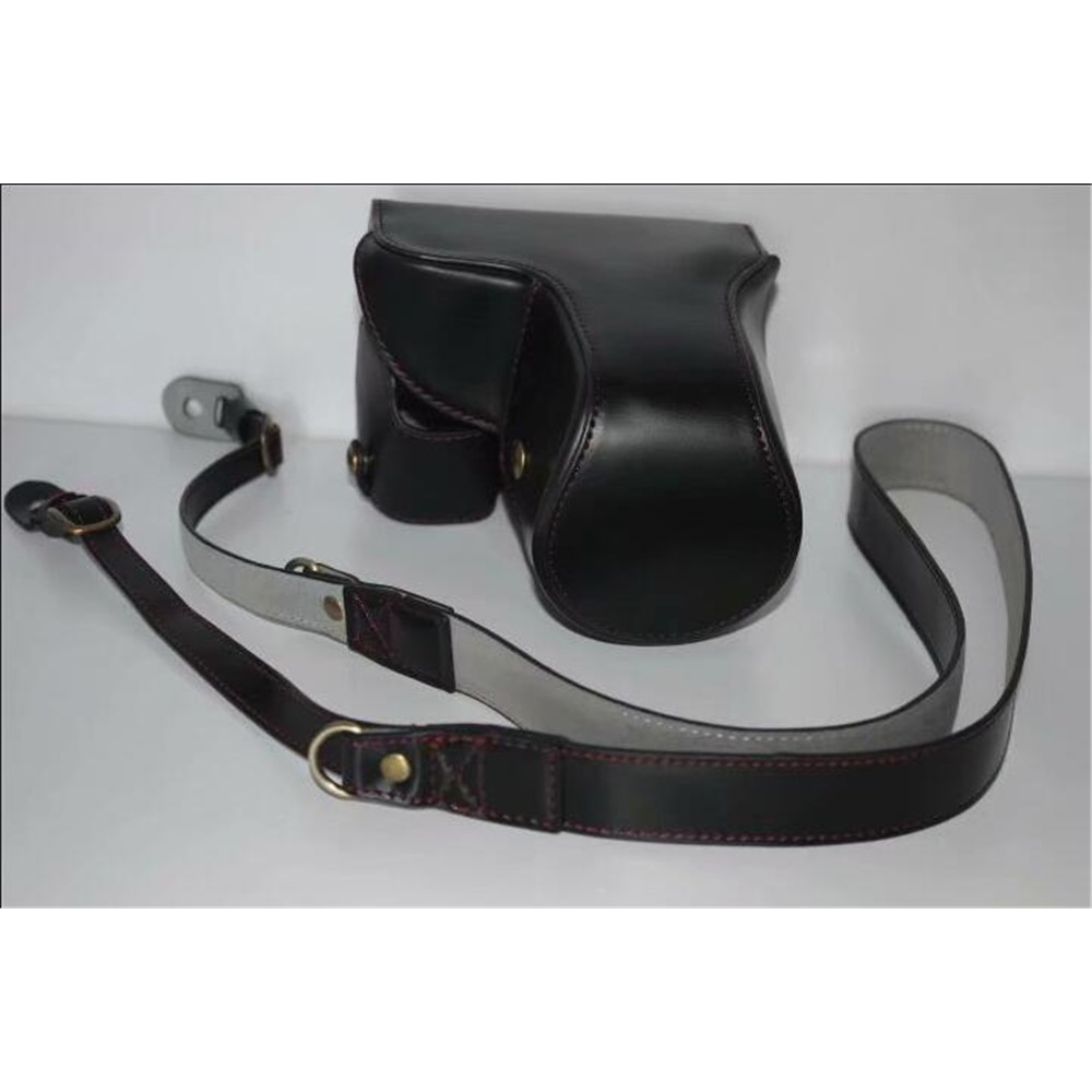 PU Leather Protective Camera Case Bag for SONY ILCE-6000/ILCE-6300/a6000/a6300 18-55mm - Black-3