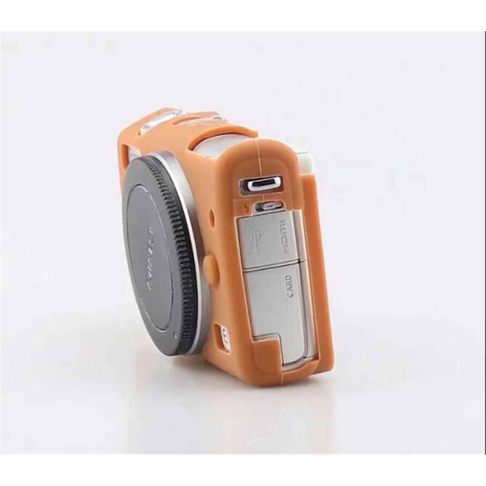 Soft Silicone Protective Camera Cover Shell for Canon EOS M100 - Brown-2