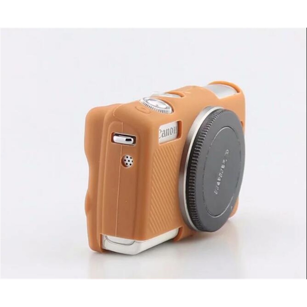 Soft Silicone Protective Camera Cover Shell for Canon EOS M100 - Brown-4