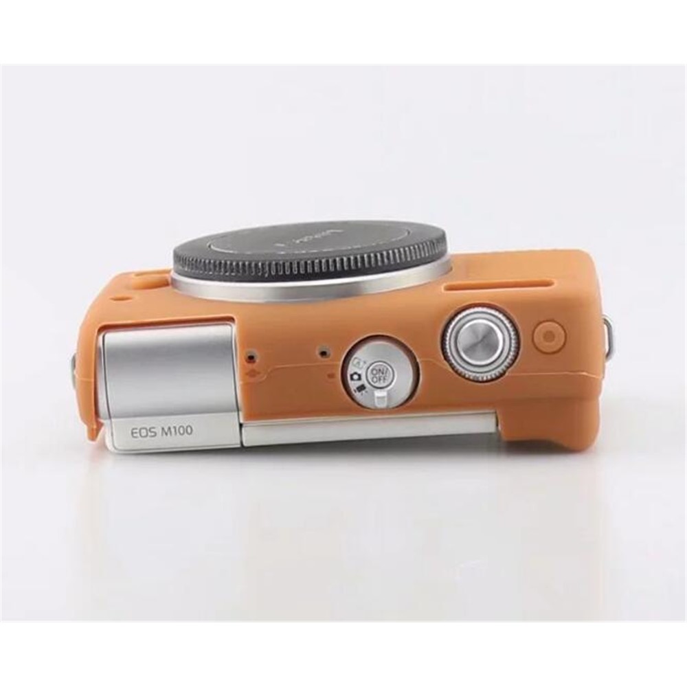 Soft Silicone Protective Camera Cover Shell for Canon EOS M100 - Brown-5