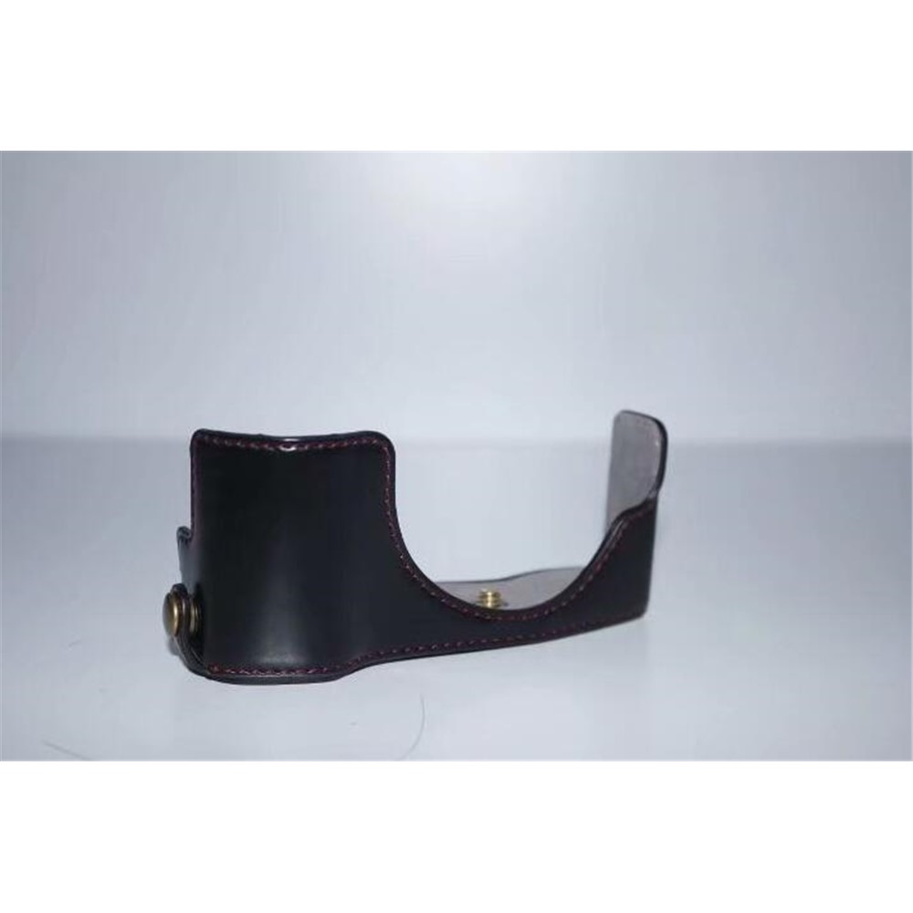 PU Leather Camera Half Bottom Case Protective Cover for Olympus E-PL7 / E-PL8 / E-PL9 - Black-8