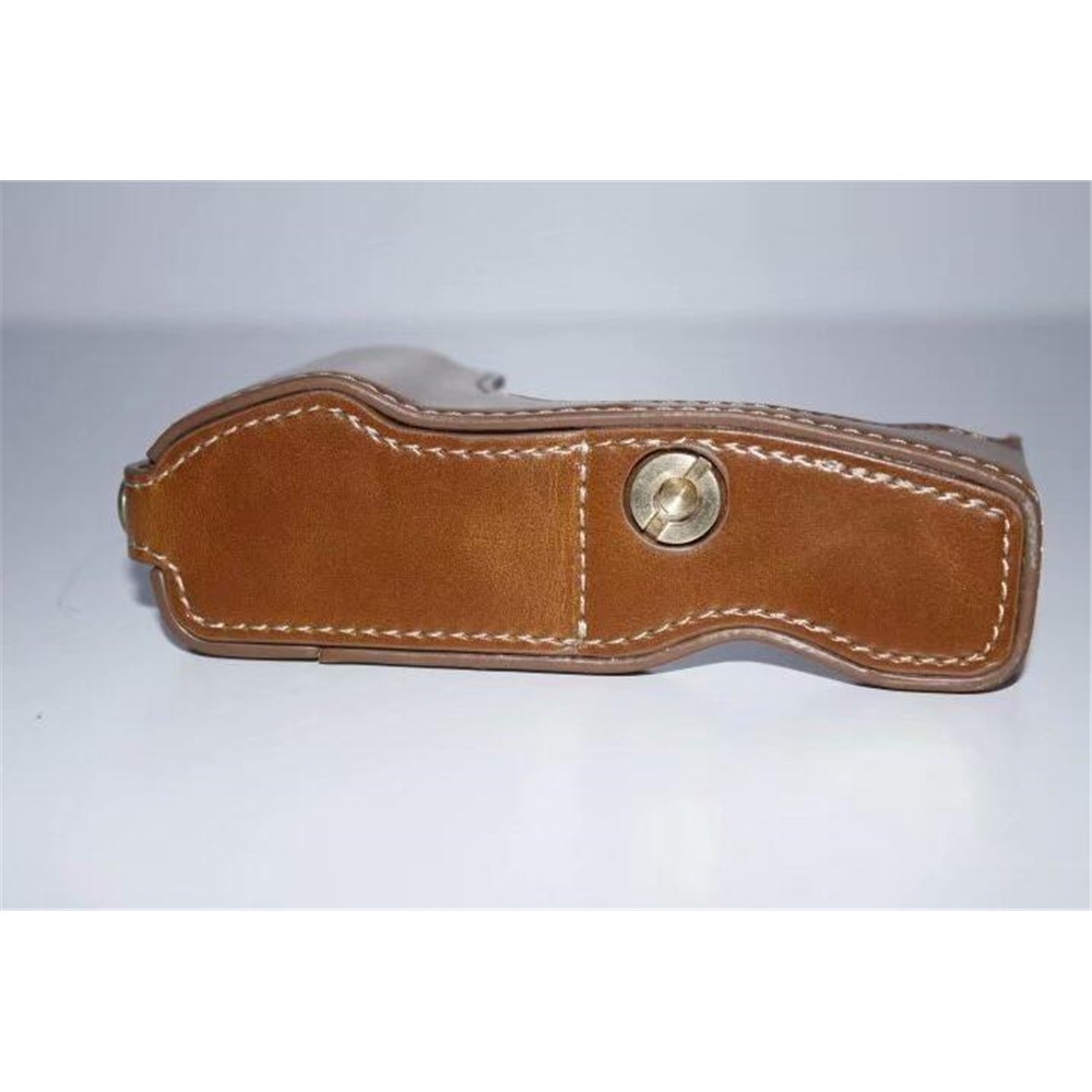 PU Leather Bottom Camera Half Case Bag for Olympus E-PL7 / E-PL8 / E-PL9 - Brown-3