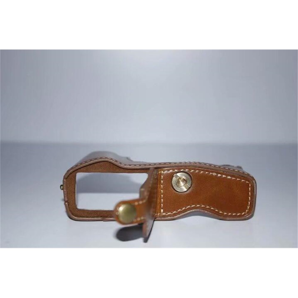 PU Leather Bottom Camera Half Case Bag for Olympus E-PL7 / E-PL8 / E-PL9 - Brown-4