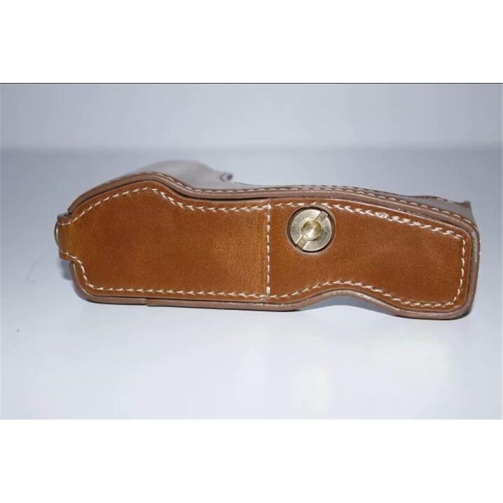 PU Leather Bottom Camera Half Case Bag for Olympus E-PL7 / E-PL8 / E-PL9 - Brown-5