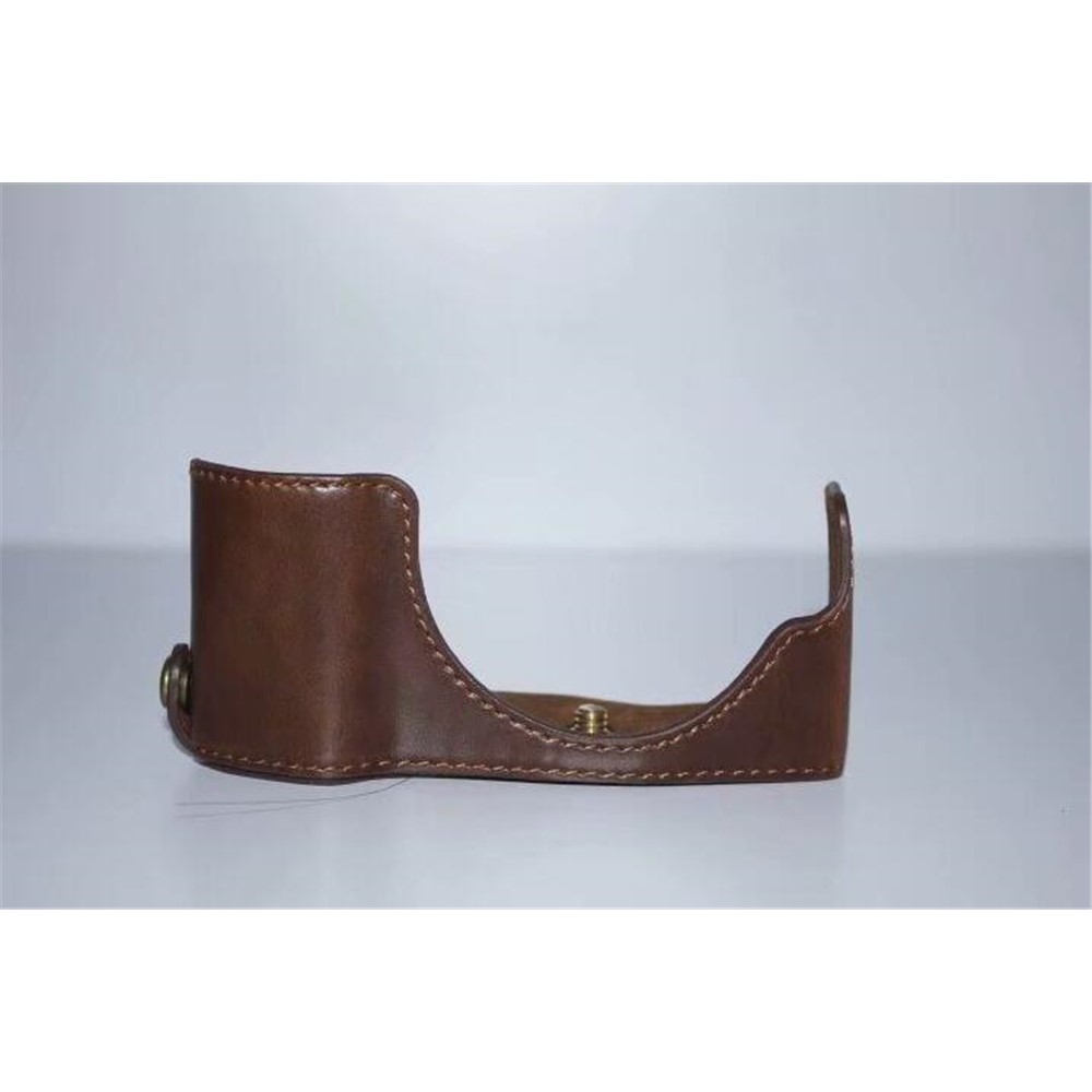 PU Leather Protective Camera Half Bottom Cover for Olympus E-PL7 / E-PL8 / E-PL9 - Coffee-2
