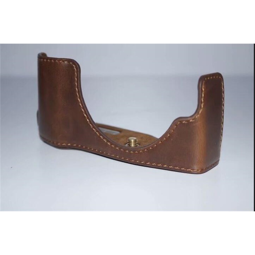 PU Leather Protective Camera Half Bottom Cover for Olympus E-PL7 / E-PL8 / E-PL9 - Coffee-7