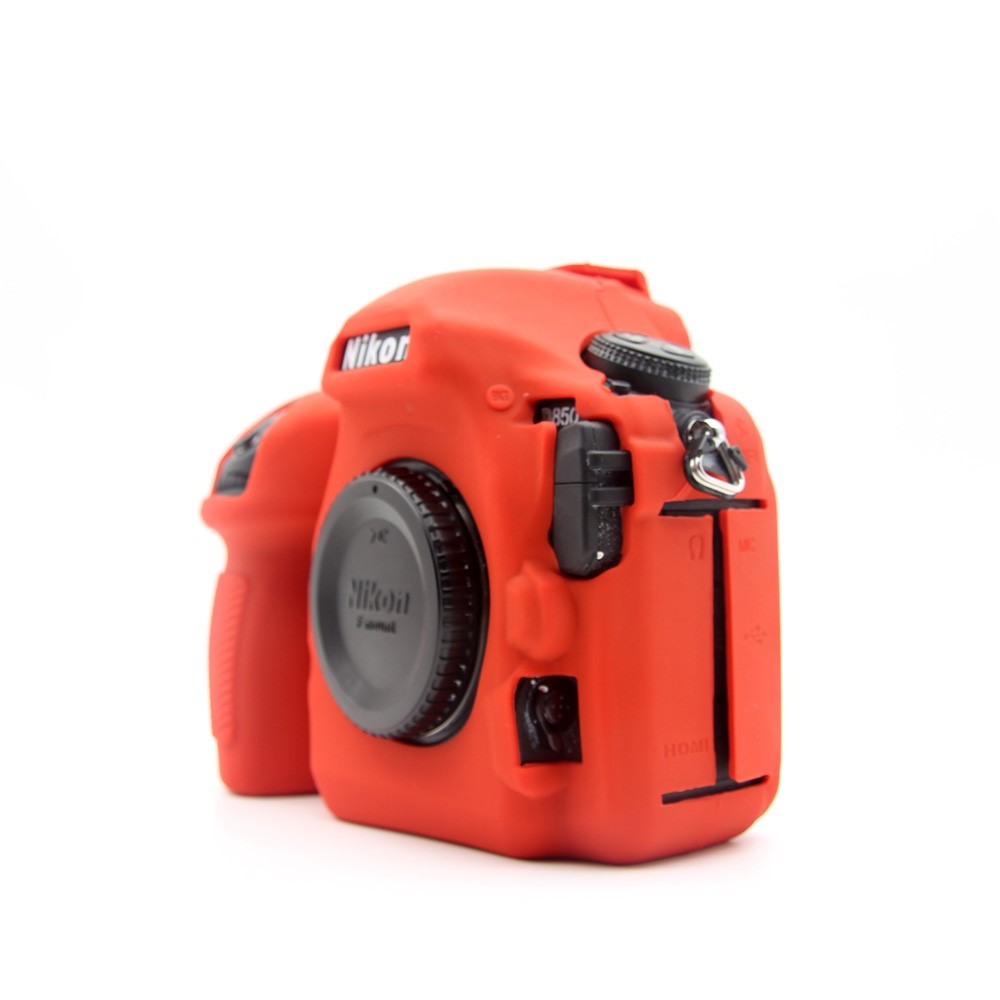 Soft Silicone Protective Shell Cover for Nikon D850 Digital SLR Camera - Red-2