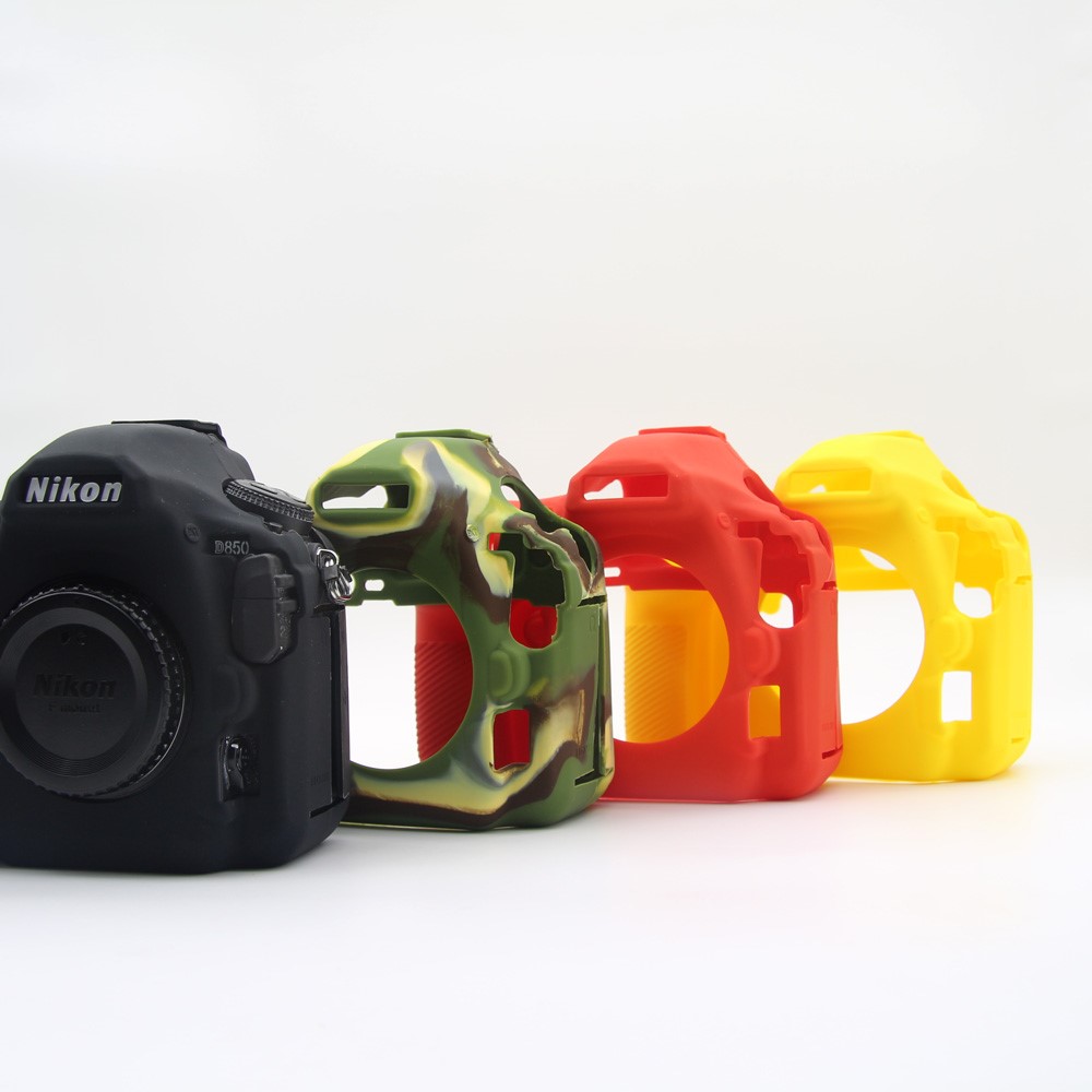 Caso De Bolsa Protetora De Silicone Macio Para Nikon D850 Digital Câmera Slr - Camuflar