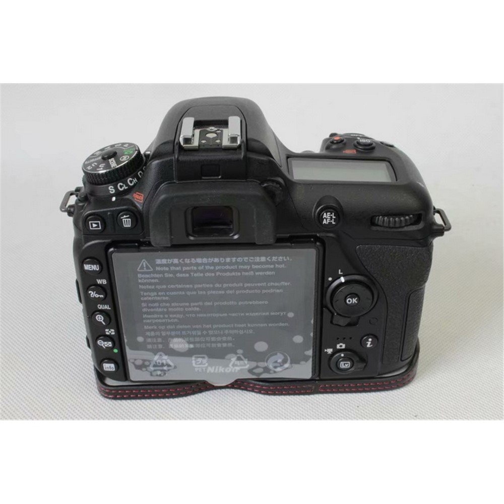 Half Camera PU Leather Protective Pouch for Nikon D7500 Digital SLR Camera - Black-4