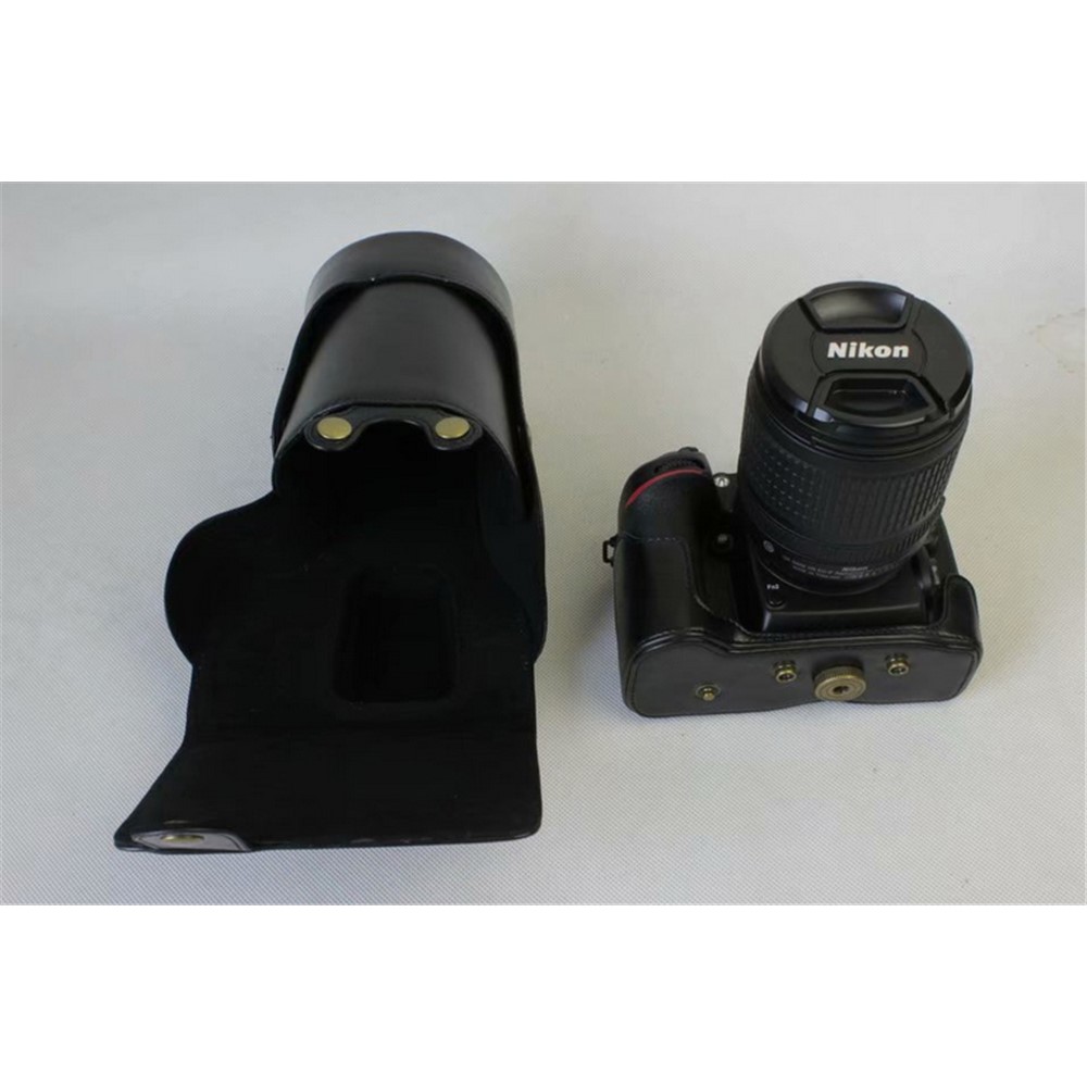 PU Leather Camera Protective Case for Nikon D7500 Digital SLR Camera - Black-5