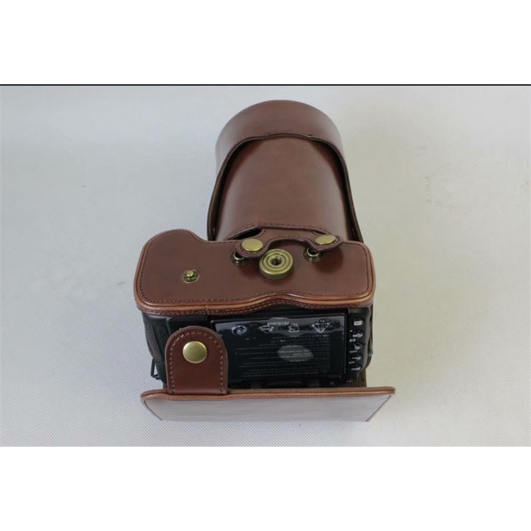 PU Leather Camera Protection Pouch Cover for Nikon D7500 Digital SLR Camera - Coffee-4