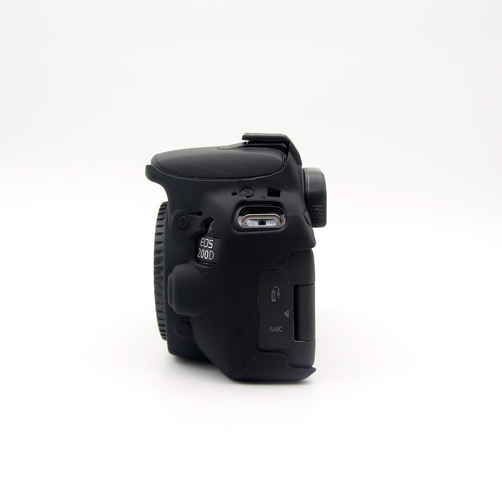Flexible Silicone Camera Protective Cover for Canon EOS 200D - Black-2