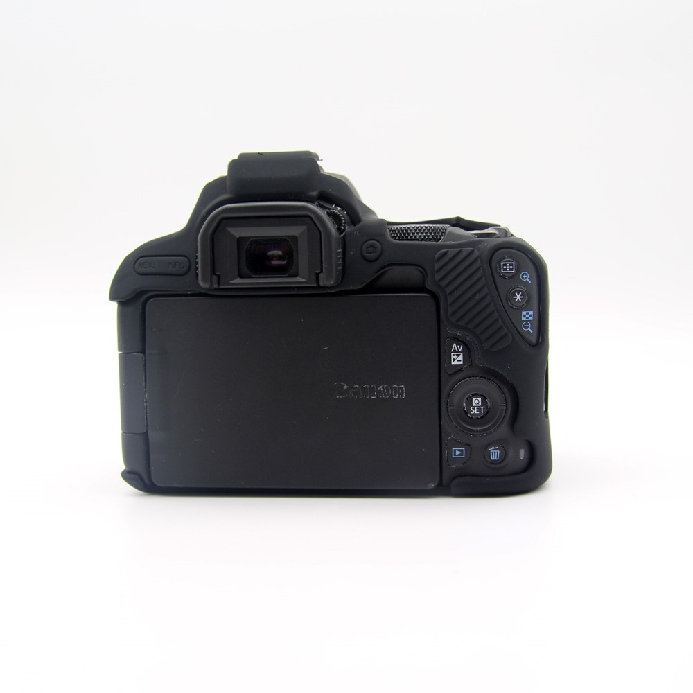 Flexible Silicone Camera Protective Cover for Canon EOS 200D - Black-3