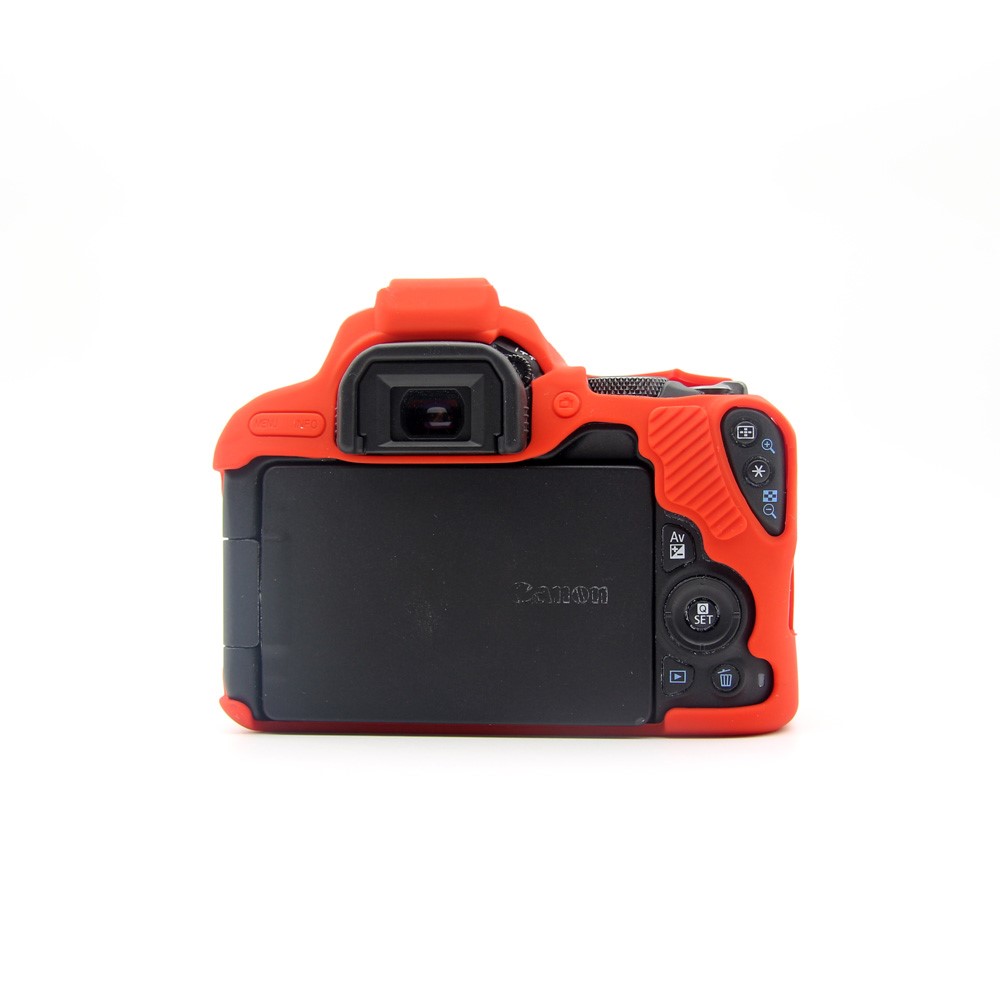 Flexible Silicone Protective Shell Cover for Canon EOS 200D - Red-3
