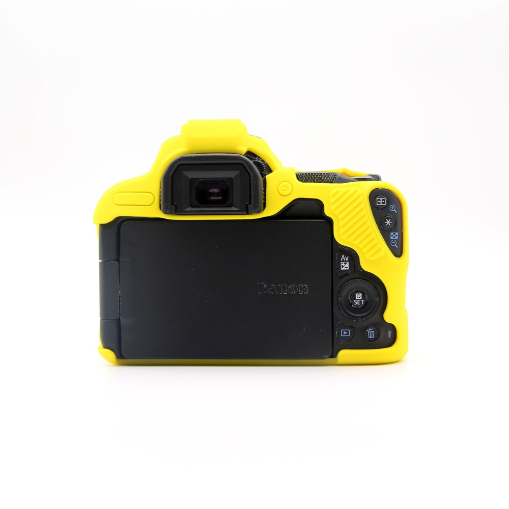 Soft Silicone Camera Casing Cover for Canon EOS 200D - Yellow-3