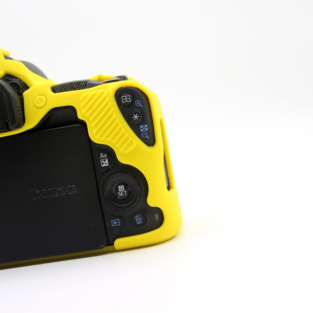 Soft Silicone Camera Casing Cover for Canon EOS 200D - Yellow-8