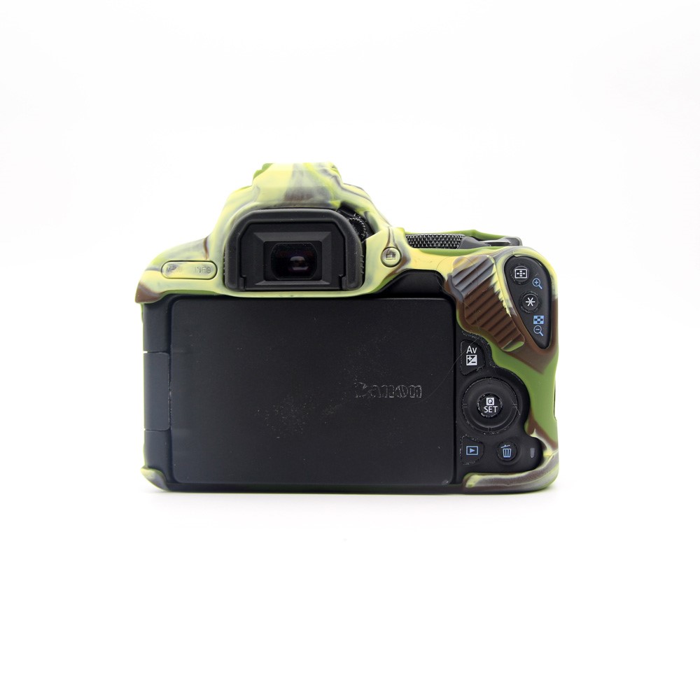 Soft Silicone Camera Case Protector for Canon EOS 200D - Camouflage-3