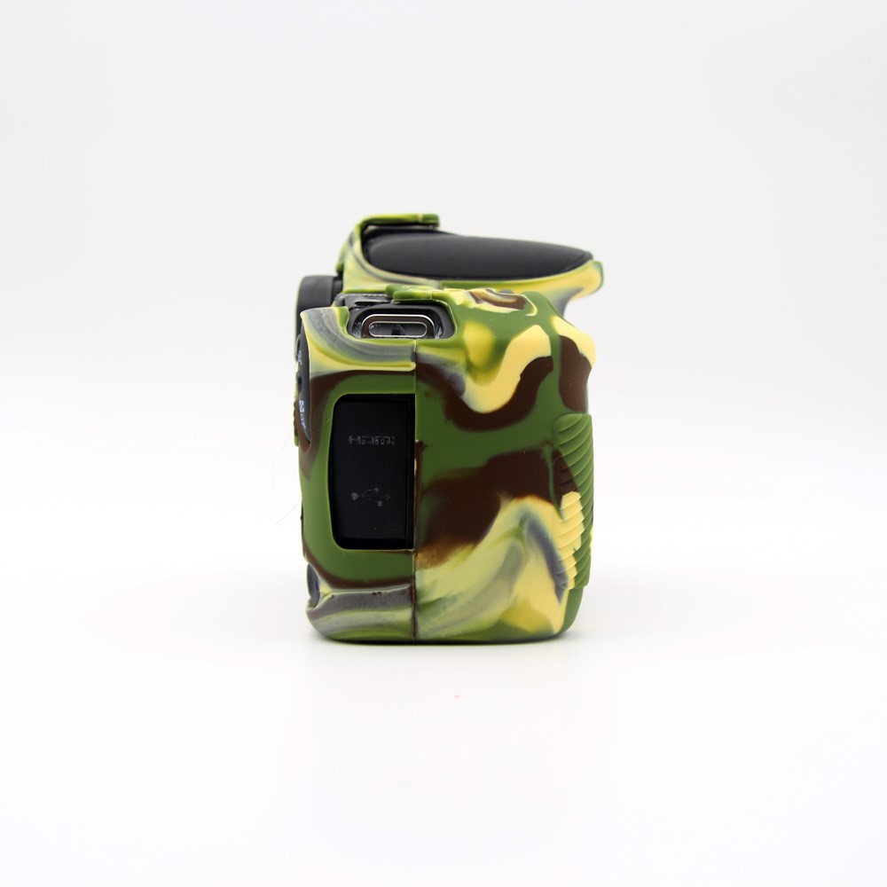 Soft Silicone Camera Case Protector for Canon EOS 200D - Camouflage-4