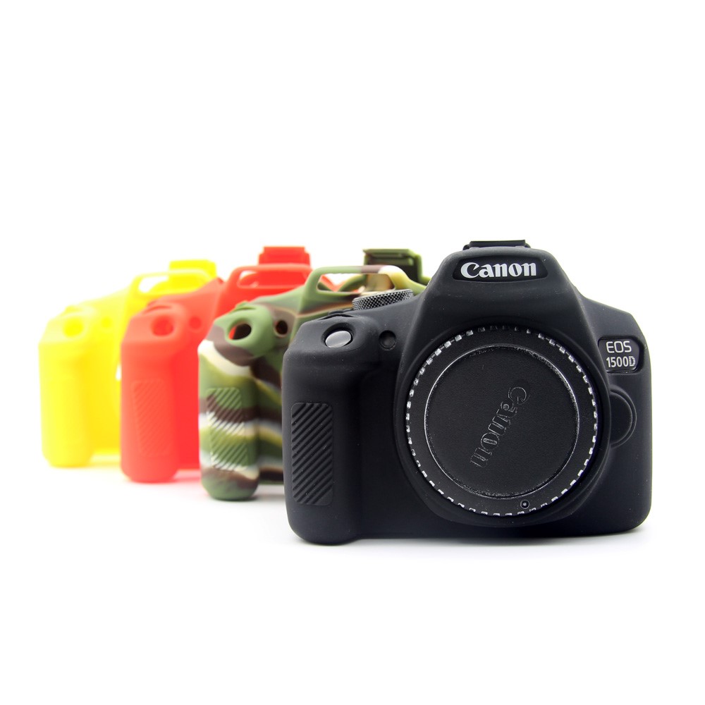 Flexible Silicone Camera Protective Cover for Canon EOS 1300D 1500D - Black-6
