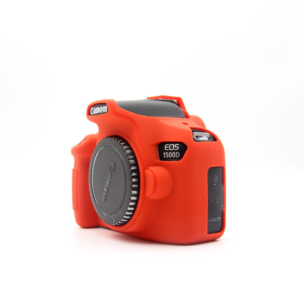 Flexible Silicone Camera Casing Cover for Canon EOS 1300D 1500D - Red-2