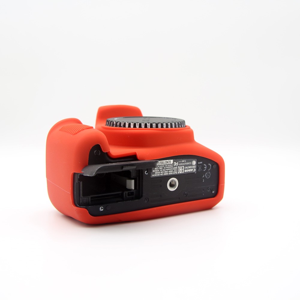 Flexible Silicone Camera Casing Cover for Canon EOS 1300D 1500D - Red-5