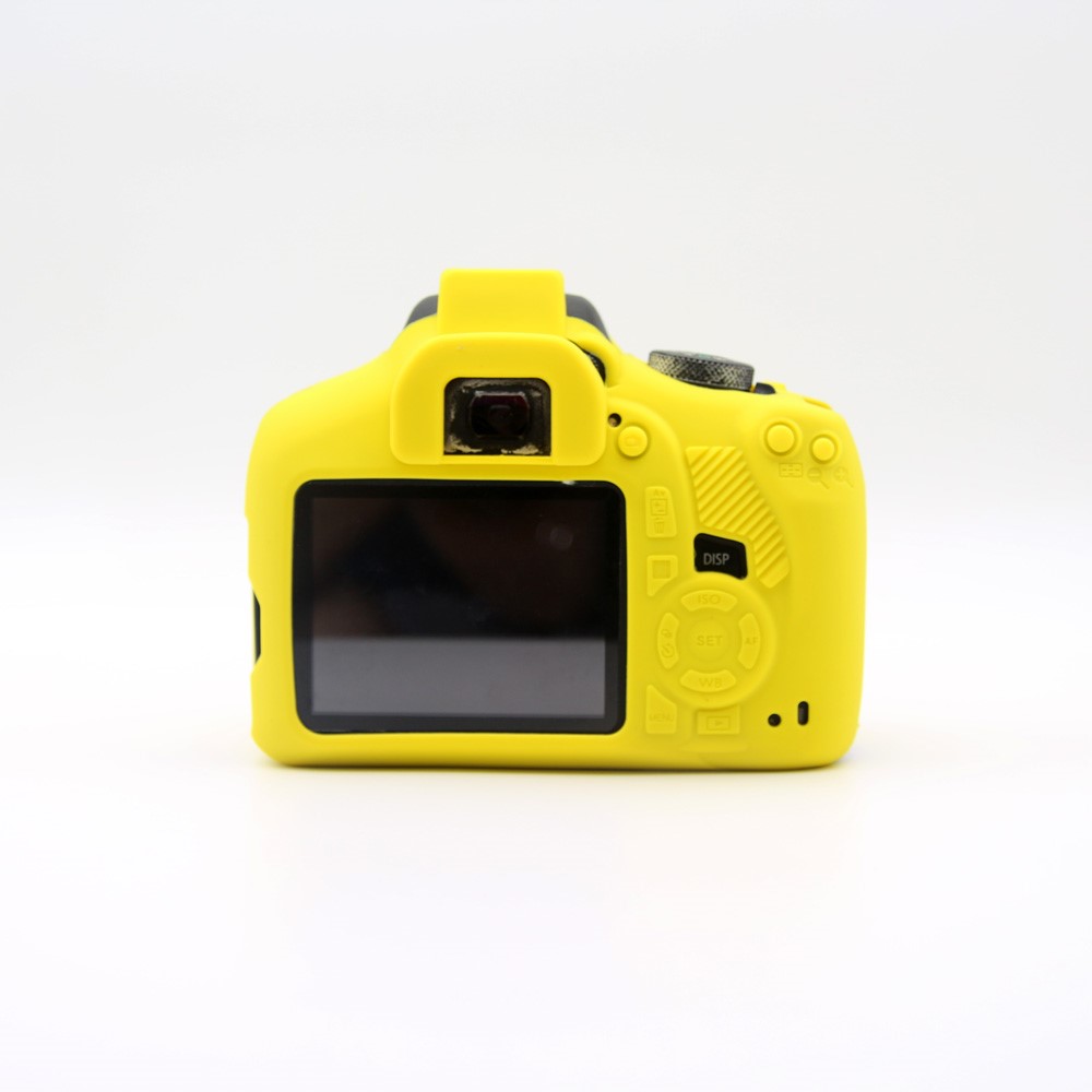 Flexible Silicone Camera Bag Cover for Canon EOS 1300D 1500D - Yellow-3
