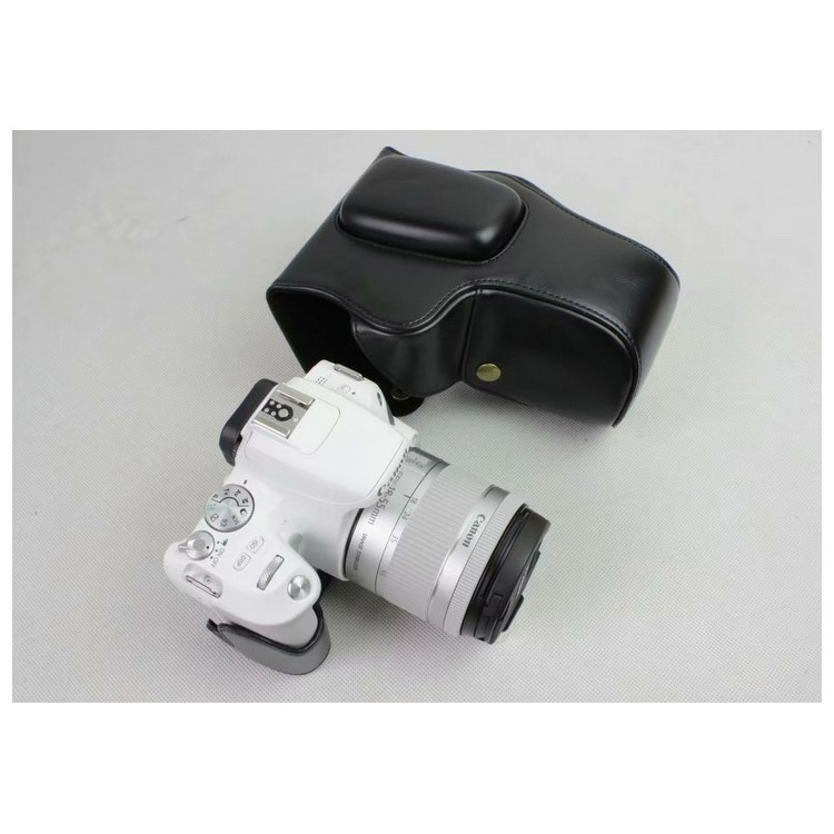 PU Leather Camera Protective Case for Canon EOS 200D - Black-2