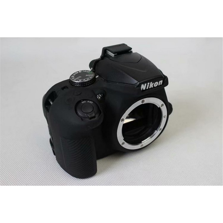 Flexible Silicone Protective Cover for Nikon D3400 DSLR Camera - Black-2