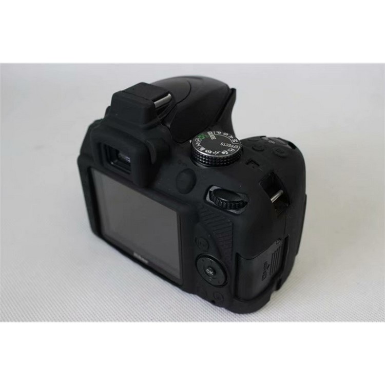 Flexible Silicone Protective Cover for Nikon D3400 DSLR Camera - Black-5