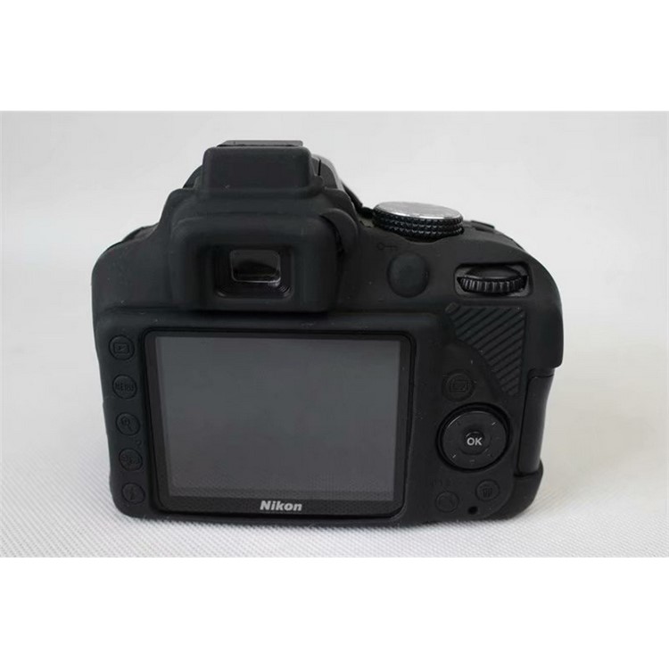 Flexible Silicone Protective Cover for Nikon D3400 DSLR Camera - Black-6