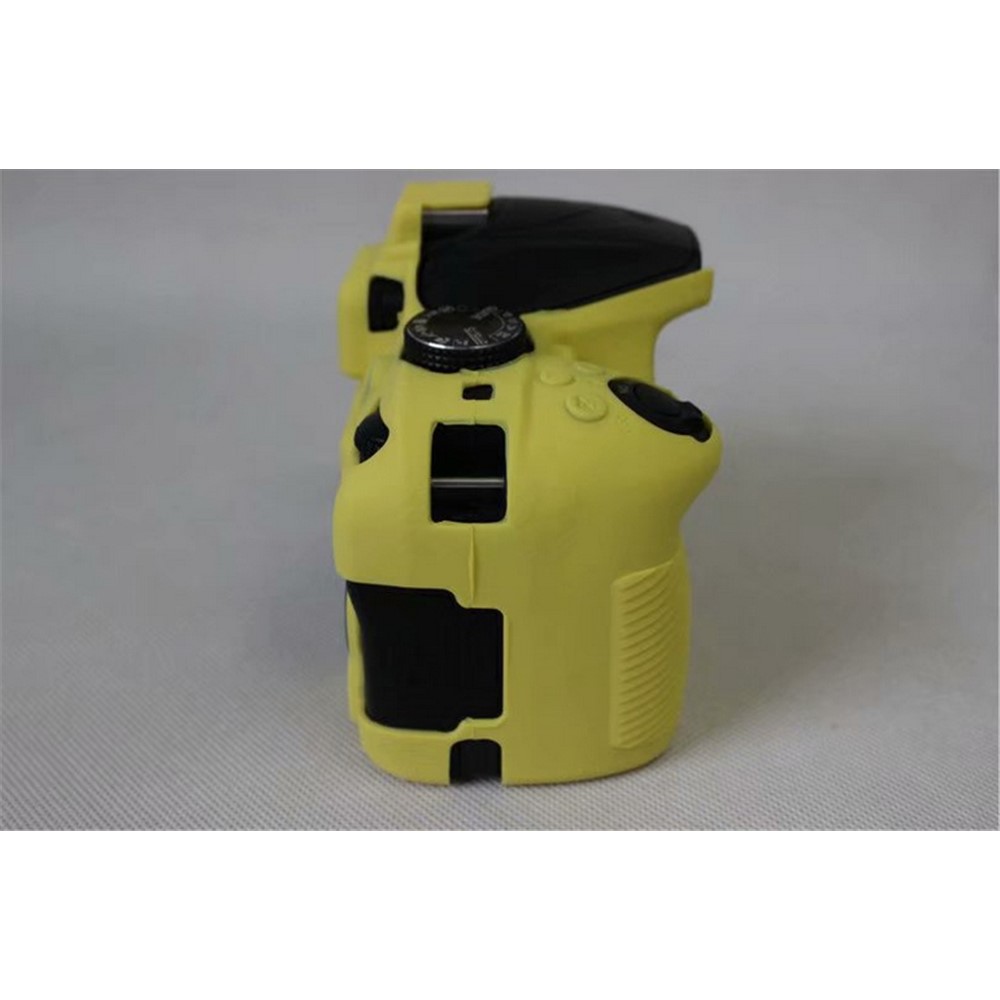 Flexible Silicone Protective Case for Nikon D3400 DSLR Camera - Yellow-4