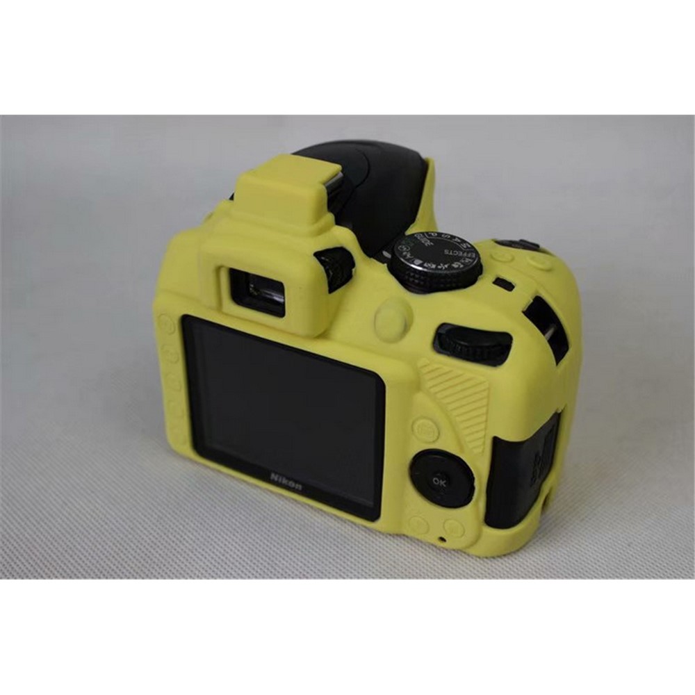 Flexible Silicone Protective Case for Nikon D3400 DSLR Camera - Yellow-6