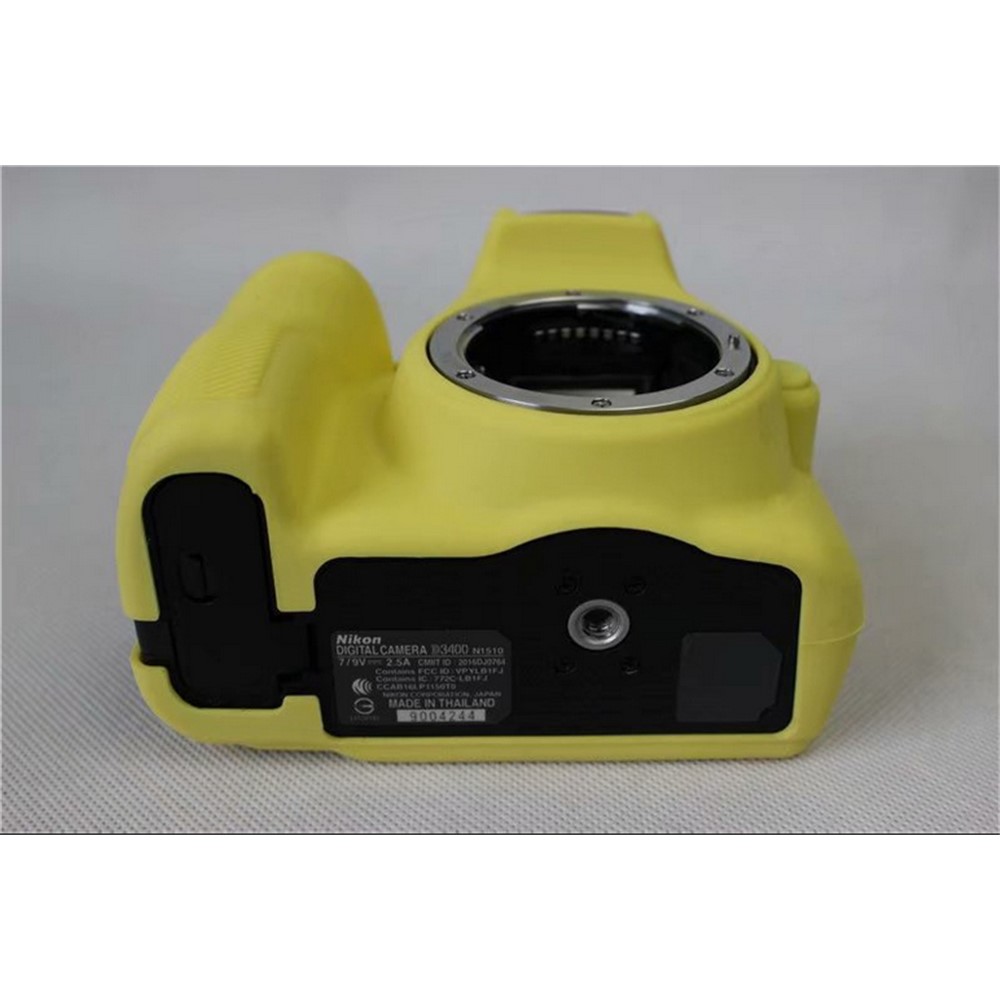 Flexible Silicone Protective Case for Nikon D3400 DSLR Camera - Yellow-8