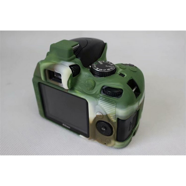 Flexible Silicone Protective Shell for Nikon D3400 DSLR Camera - Camouflage-5