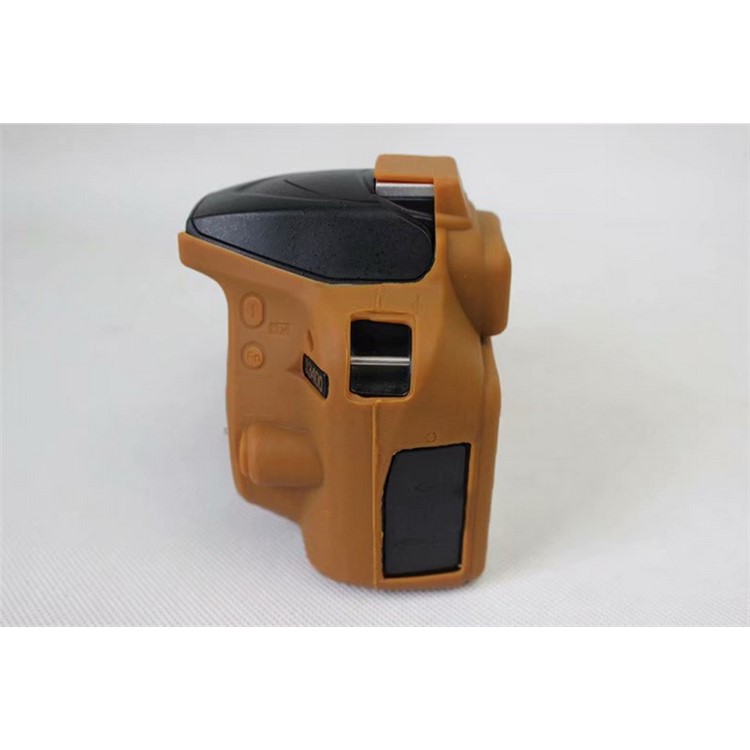 Soft Silicone Protection Shell Cover for Nikon D3400 DSLR Camera - Coffee-4