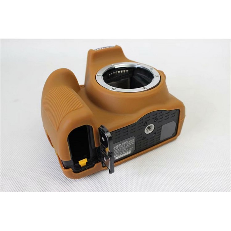 Soft Silicone Protection Shell Cover for Nikon D3400 DSLR Camera - Coffee-7